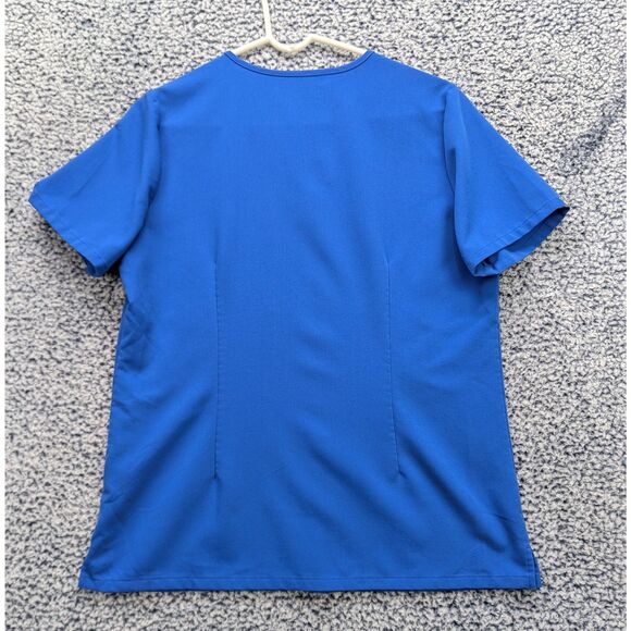 Figs Catarina One Pocket Scrub Top Womens M Healthcare Nurse Doctor Royal Blue - Picture 2 of 11